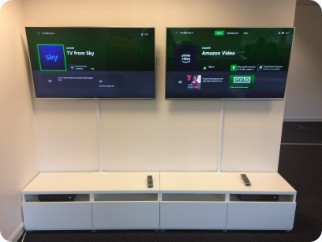 Commercial dual-display install for office / meeting space