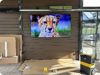 Commercial large-format display install